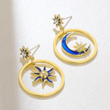 Diamond-encrusted Drip Oil Alloy Pendant Earrings – Stylish Gifts — 5