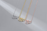 Women's Simple Mobius Double Ring Necklace – Jewelry Gift Ideas — 2