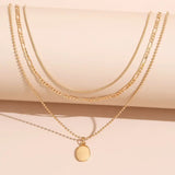 Vintage Geometric Metal Oval Pendant Necklace – Jewelry Gift Ideas — 4