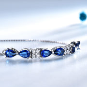 S925 Sterling Silver Blue Sapphire Box Chain – Jewelry Gift Ideas — 5