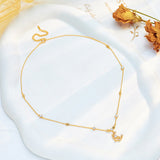 Moon Necklace Woven With Leaves – Jewelry Gift Ideas — 2