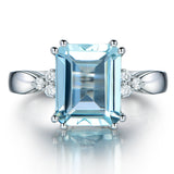 Carat Topaz Engagement Ring Colored Sapphire Ring – Gifts for Couples — 4