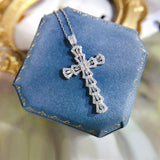 Ladder Cubic Zirconia Full Rhinestone Cross – Jewelry Gift Ideas — 5