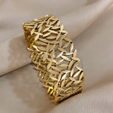 Creative Trend Wide Version Hollow Leaves Couples – Jewelry Gift Ideas — 13