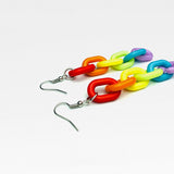 Six-color Rainbow Acrylic Chain Earrings Japanese – Stylish Gifts — 4