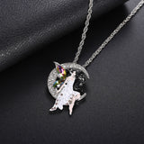 Diamond Moon Angel Pendant Necklace – Jewelry Gift Ideas — 1