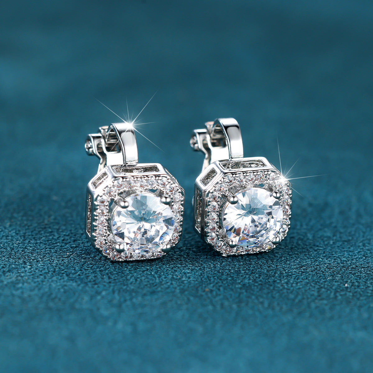 Platinum Super Shiny Square Full Diamond Large Zircon – Gifts for Her — 1