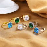Retro Affordable Luxury Octagonal Square Ring – Special Occasion Gifts — 1