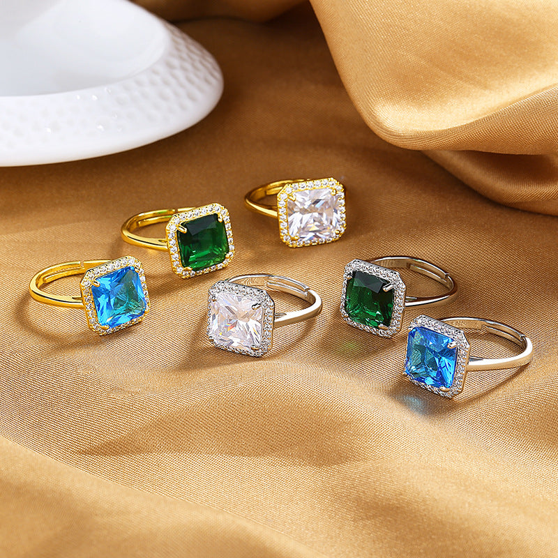 Retro Affordable Luxury Octagonal Square Ring – Special Occasion Gifts — 1
