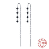 Sterling Silver Tassel Ear Wires With Diamonds – Stylish Gifts — 9
