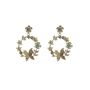 Exaggerated Alloy Diamond Garland Butterfly Earrings – Birthday Gifts — 4