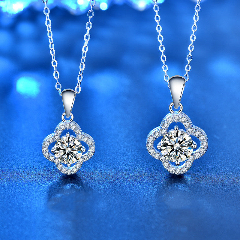 Clover Clavicle Necklace Ladies Fashion 925 – Jewelry Gift Ideas — 1