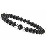 6MM Natural Frosted Agate Letter Bracelet – Jewelry Gift Ideas — 3