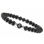 6MM Natural Frosted Agate Letter Bracelet – Jewelry Gift Ideas — 3
