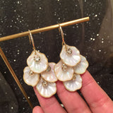 Shell Petal Earrings White Personality – Special Occasion Gifts — 1
