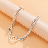Crossed Artificial Pearl Cross Chain Necklace – Jewelry Gift Ideas — 4
