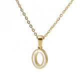 18K Gold Shell Stainless Steel Letter Pendant – Jewelry Gift Ideas — 6