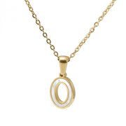 18K Gold Shell Stainless Steel Letter Pendant – Jewelry Gift Ideas — 6