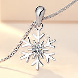 Simple Snowflake Pendant Necklace For Women Light – Jewelry Gift Ideas — 2