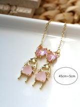 Simple Love Boy Girl Zircon Necklace Valentine's Day – Gifts for Kids — 4