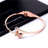 Rose Gold Titanium Steel Butterfly Female Simple – Jewelry Gift Ideas — 8