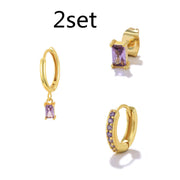 Geometric Square Diamond Colorful Youth Earrings – Practical Gifts — 6