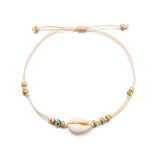 Creative Simple Retro Shell Woven Rice Bead Anklet – Meaningful Gifts — 5