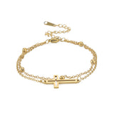 Simple Fashion Personality Vintage Cross Double Layer – Stylish Gifts — 5