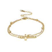 Simple Fashion Personality Vintage Cross Double Layer – Stylish Gifts — 5