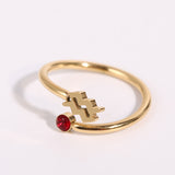Constellation Symbol Birthstone Ring – Holiday Gift Ideas — 7