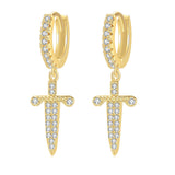 Cross Earrings Copper Micro Inlaid Zircon – Special Occasion Gifts — 4