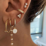 Creative Color Painted Ring Ear Clip Retro – Stylish Gifts — 1