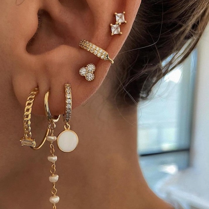 Creative Color Painted Ring Ear Clip Retro – Stylish Gifts — 1
