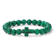 Stone Bead Cross Bracelet Women's Simple Retro – Jewelry Gift Ideas — 4