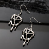 Locked Heart Lava Heart Dark Earrings – Unique Gift Ideas — 7