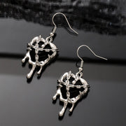Locked Heart Lava Heart Dark Earrings – Unique Gift Ideas — 7
