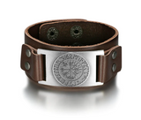 Beowulf Regalia Leather Viking Vegvisir Arm Cuff – Thoughtful Gifts — 5