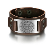 Beowulf Regalia Leather Viking Vegvisir Arm Cuff – Thoughtful Gifts — 5