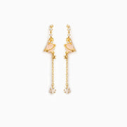 Zircon Star Moon Chain Earrings – Unique Gift Ideas — 4