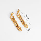 Titanium Steel Earrings Long Cuban Chain Earrings – Stylish Gifts — 3