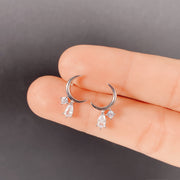 Small Curved Moon Shape Zircon Stud Earrings Female – Gifts for Her — 5
