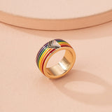 Temperament Fashion Large Ring Trend Rainbow – Stylish Gifts — 10