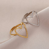 Titanium Steel Gold Plated Adjustable Love Ring – Stylish Gifts — 4