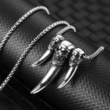 Men's Fashion Skull Indian Wolf Tooth Necklace – Jewelry Gift Ideas — 5