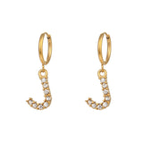 18K Gold Plated Micro Set Zircon Letter Earrings – Gifts for Her — 5