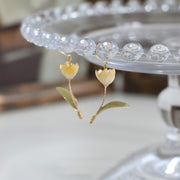 Handmade Tulip Vintage Flower Stud Earrings – Everyday Gifts — 19