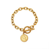 Female Titanium Steel Gold Plated Texture Queen – Jewelry Gift Ideas — 2