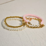Retro Ethnic Style Gold Bracelet Letter Polymer Clay – Stylish Gifts — 9