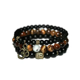 Tiger Eye Scrub 108 Buddha Head Lotus Pendant – Jewelry Gift Ideas — 1