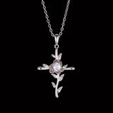 Cross Rose Pendant Birthstone Necklace Citrine – Jewelry Gift Ideas — 8